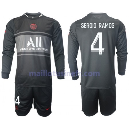 Maillot de Foot Paris Saint-Germain Sergio Ramos 4 Troisième 2021-22 Manches Longues - Enfant